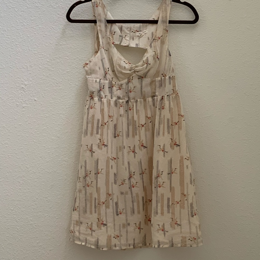 Silence + Noise Sweetheart crane flowy cream color dress size S - Picture 5 of 8